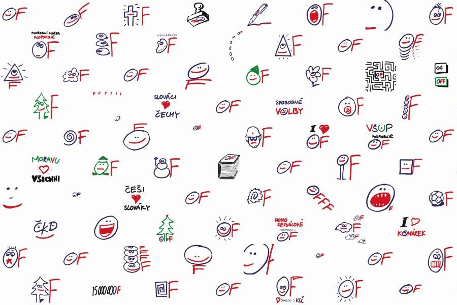 OF: Nicht OnlyFans, sondern Občanské Fórum - das ikonische Logo der Samtenen Revolution