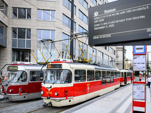 Neue Straßenbahnstrecke am Prager Nationalmuseum früher fertiggestellt als geplant