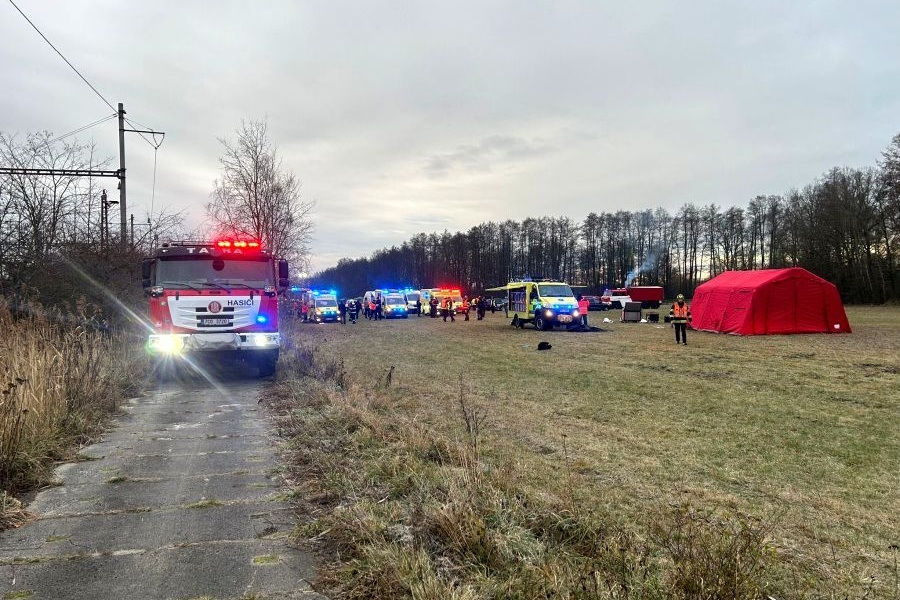 Zugunglück in Südböhmen: 47 Menschen verletzt, darunter 4 Schwerverletzte