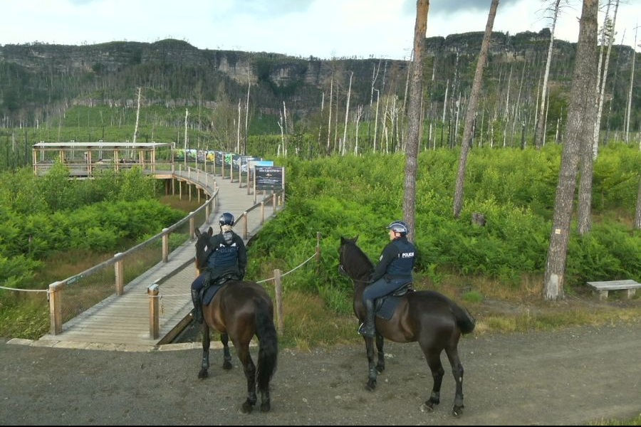 Gemeinsame tschechisch-deutsche Polizeistreifen überwachen Nationalpark Böhmische Schweiz