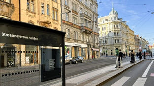 Straßenbahnhaltestelle am Strossmayerovo náměstí in Prag 7 wird barrierefrei umgebaut