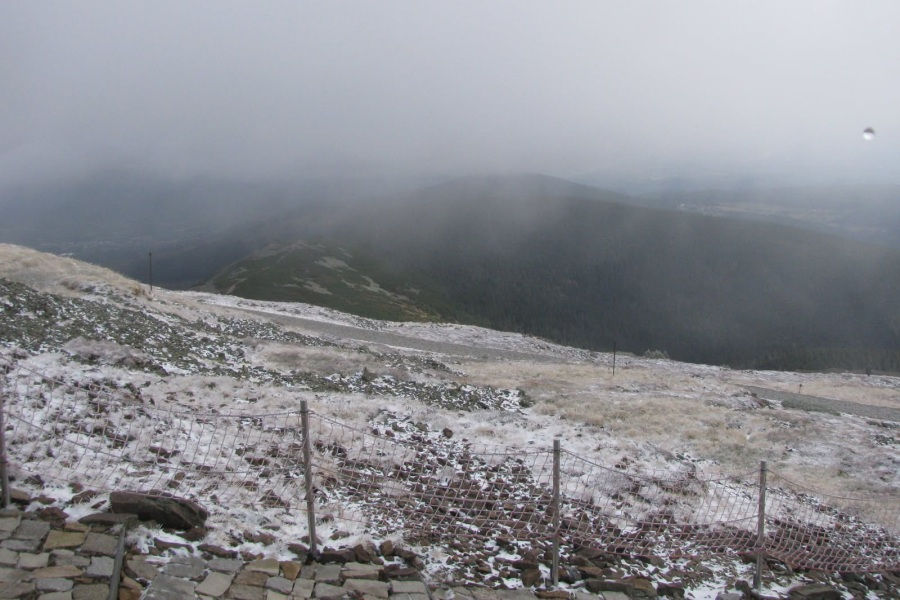 Erster Schnee in Tschechien: Zwei Zentimeter auf der Schneekoppe