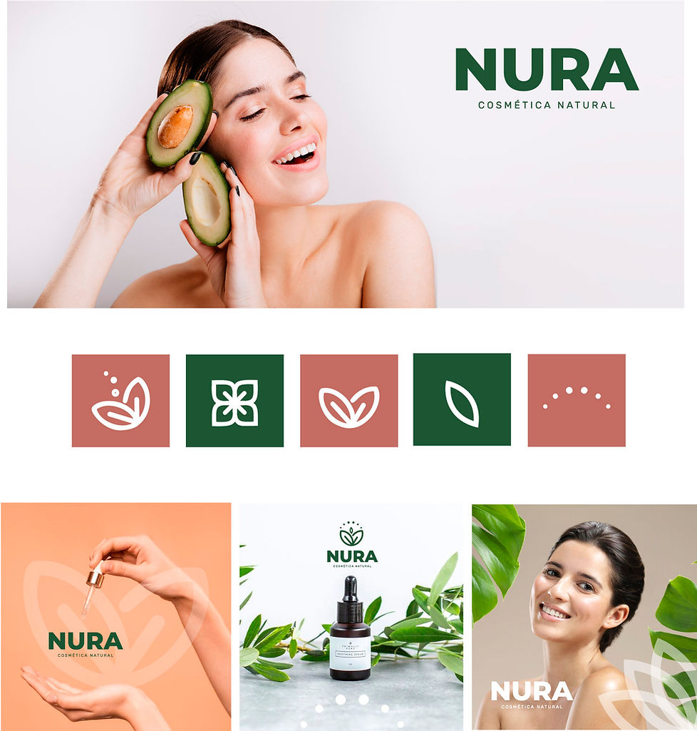 Redesign of visual identity for natural cosmetics business