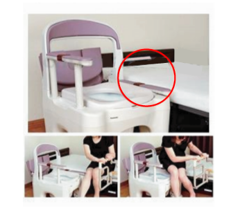 サムネイル： ポータブルトイレ　<座楽>　ラフィーネ / PN-L30200B　標準タイプ（プラスチック便座）　モカブラウン