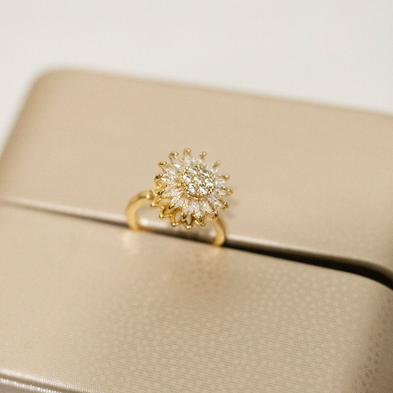 Serenity Sunflower Spinner Ring