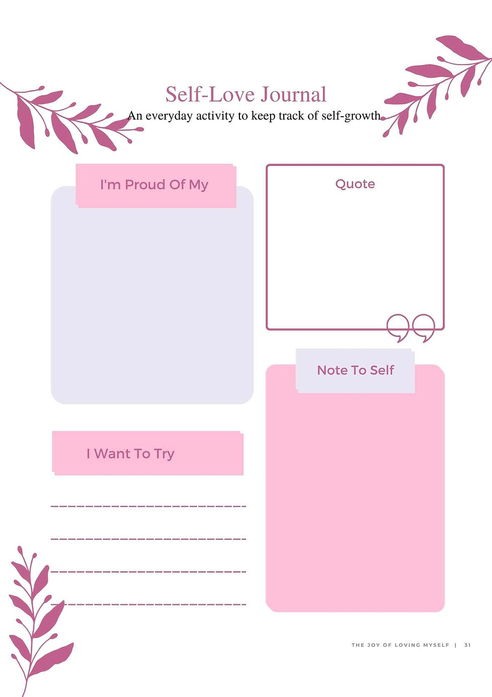 Thumbnail: The Joy of Loving Myself - A Self-Love Journal for women