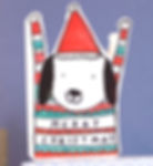 CUT-OUT CHRISTMAS JUMPER DOG CARD