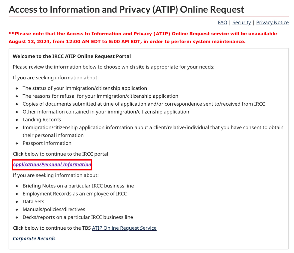Atip Form.pdf 加拿大移民留学申请无进展或被拒,自助申请ATIP调档图解教程