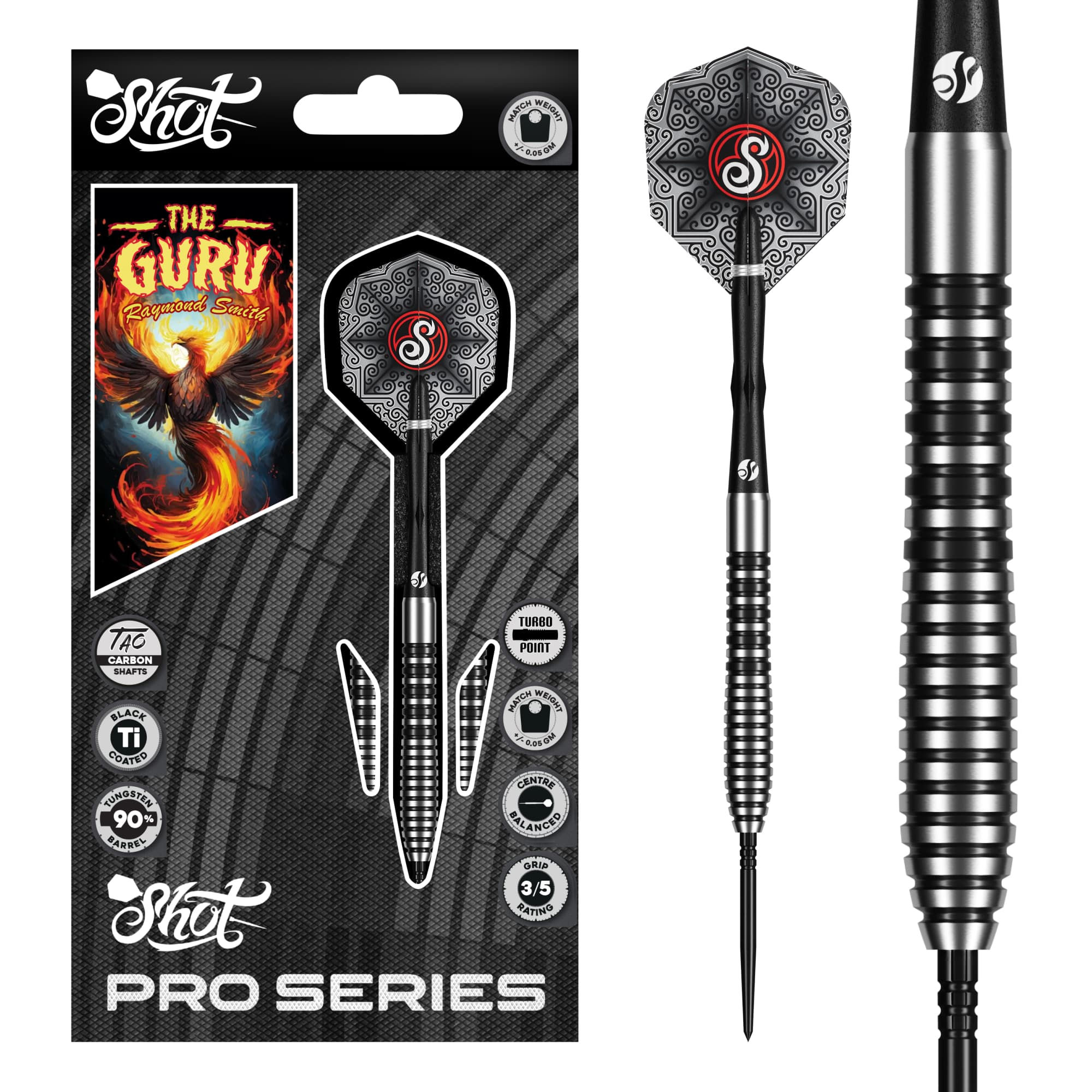 Raymond Smith Guru Turbo Point - 90% Steel Tip Darts
