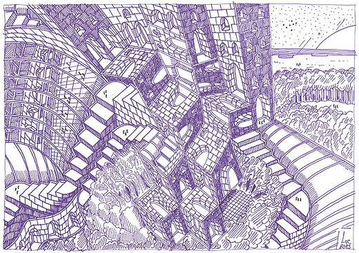 cumul des dimensions dessin artistique monochrome violet