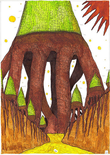 Les méduses dorion dessin artistique couleurs encres aquarellable