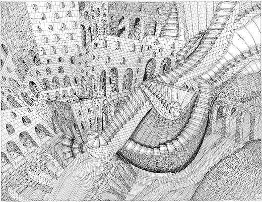 la mémoire de l'eau dessin artistique couleurs encres permanent
