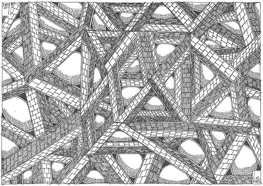 à consonance fractale dessin artistique niveaux de gris