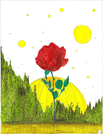 l'essence cosmologique dessin artistique couleurs encres aquarellable