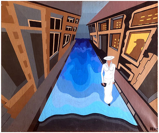 dame solo peinture artistique couleurs