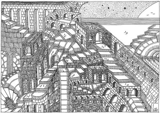 temporalis cosmos dessin artistique noir