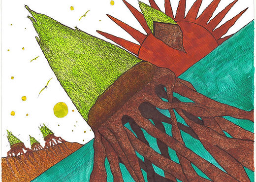 l'inclinaison d'orion dessin artistique couleurs encres aquarellable