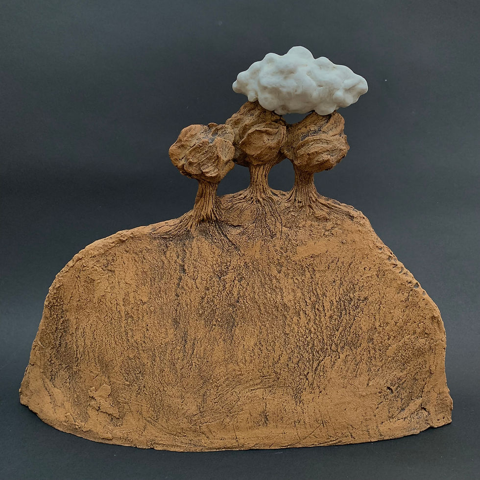 Paysage trois arbres et un nuage - JADE