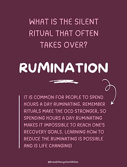 A few tips on OCD Rumination