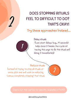 A few tips on stopping OCD rituals