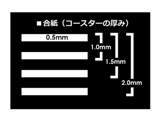 コースター厚み