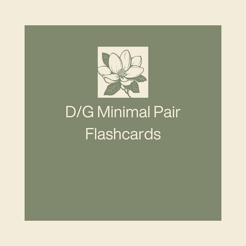 D/G Minimal Pair Flashcards