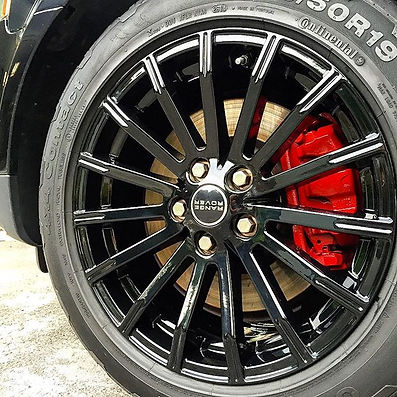 Freshly Powder Coated Wheels Protected by Ceramic Pro Wheel & Caliper