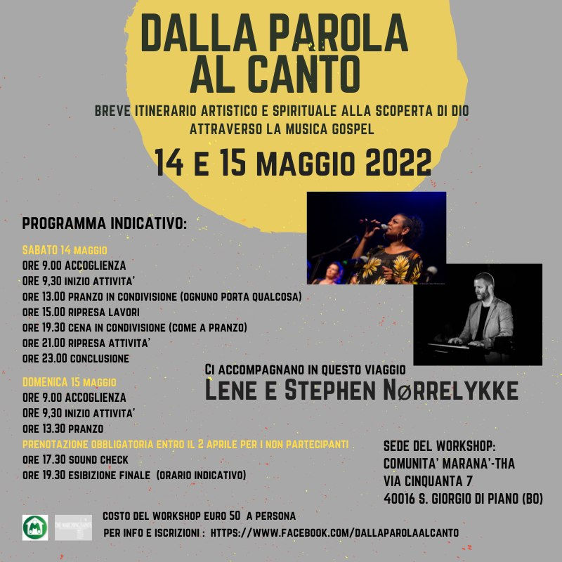 Dalla parola al canto 2022