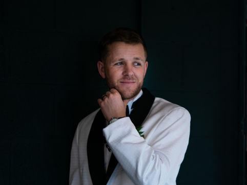 Groom portrait at The Century wedding venue in Columbus Ohio