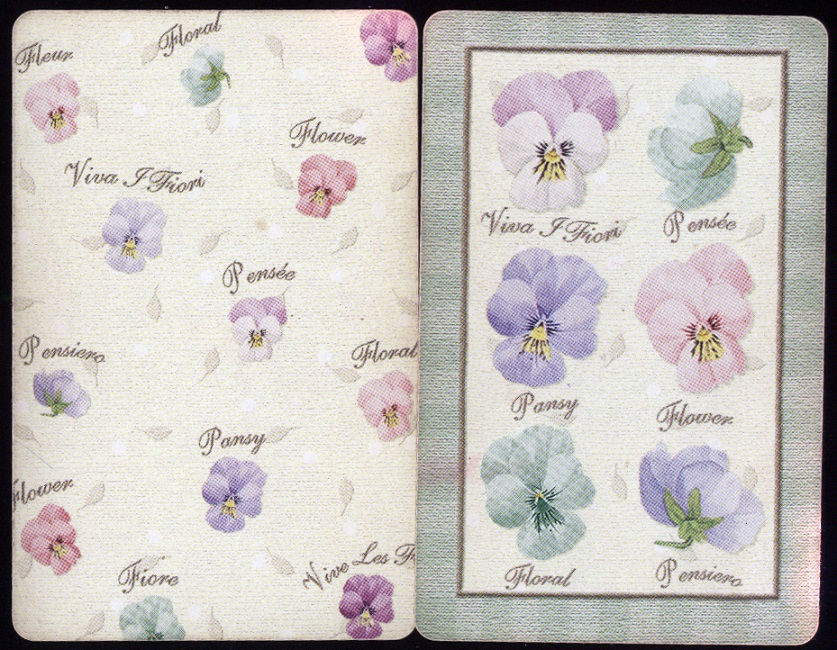 Pansy Flowers (Pansies) Swap Cards SINGLE in Pair
