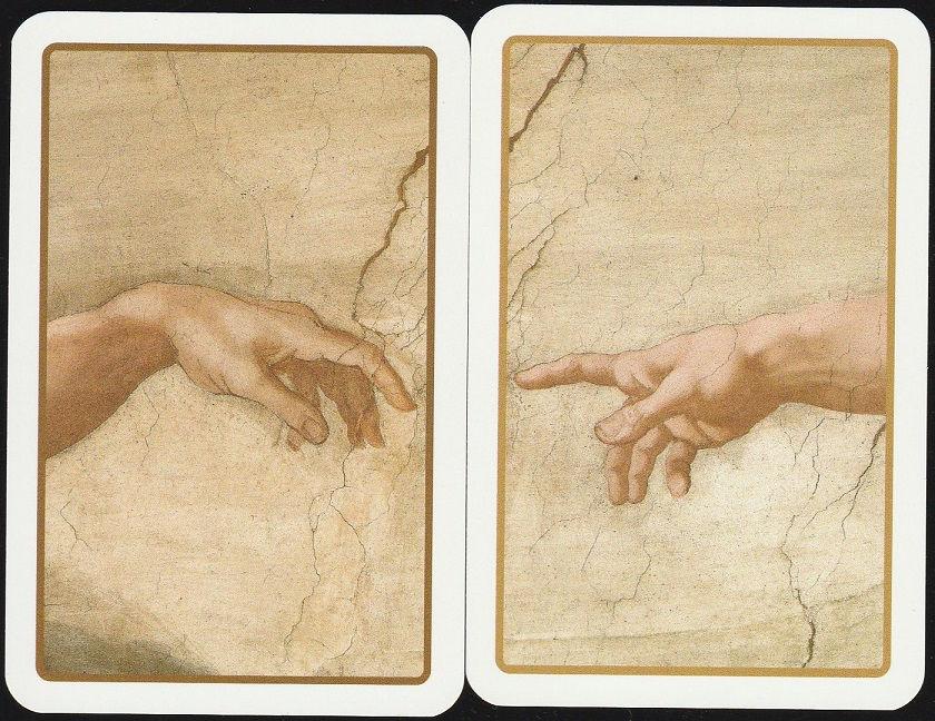 Touch of God, Creation of Adam | Art Swap Cards SINGLE in Pair  Italian Artist Michelangelo