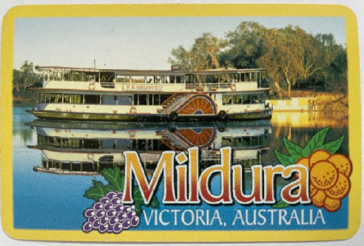 Mildura Paddle Steam Boat Swap Cards 001 Swap Cards