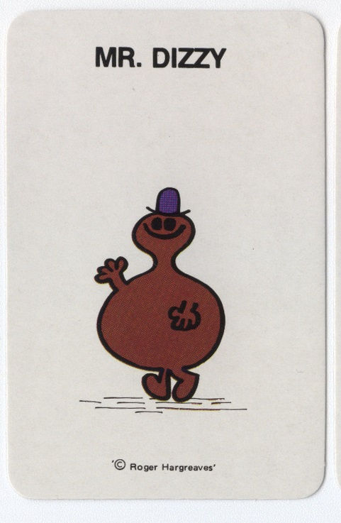 Mr Dizzy | Mr Men Cartoon Blank Back Swap Card SINGLE