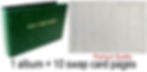 Swap Cards Album (GREEN) & Refill Plastic Sleeves x10 Pages PREMIUM