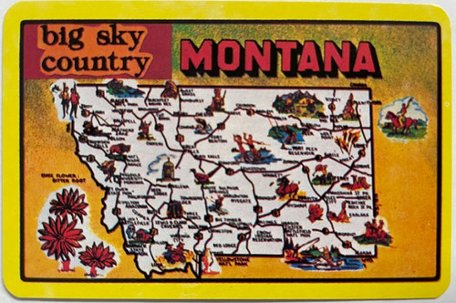 Montana Big Sky Country Map Swap Cards | 001 Swap Cards