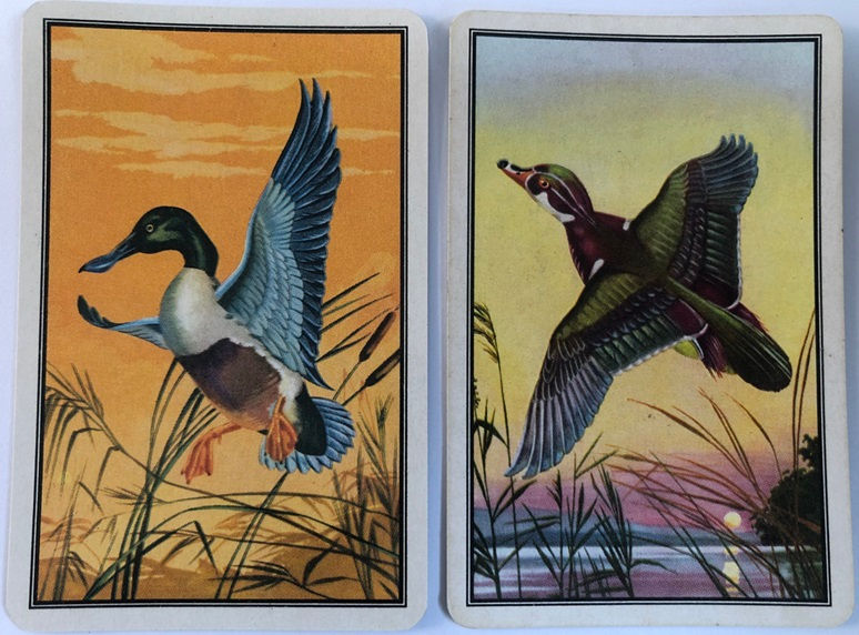 Mallard Wood Ducks Birds Art Vintage Swap Cards SINGLE in Pair made by Piatnik