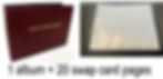 Swap Cards Album (BURGUNDY) & Refill Plastic Sleeves 20 Pages