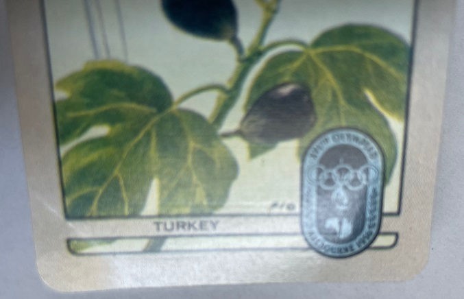 Thumbnail: COLES Swap Card SINGLE: Turkey Flag, 1956 Melbourne Olympic Games