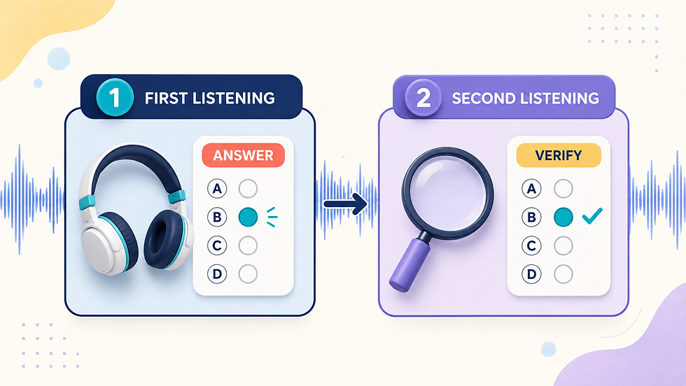 First-reading and second-reading strategy for PSLE Listening Comprehension