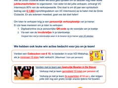 Extra Winactie voor leden met lotenverkoop Grote Clubactie