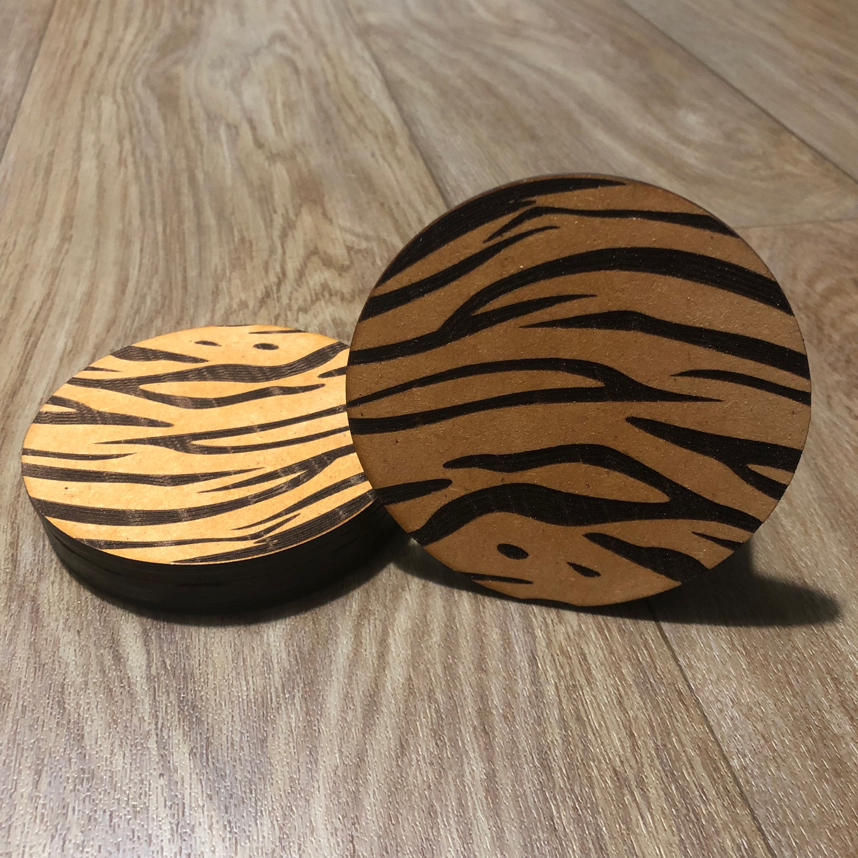 Tiger Print Coasters