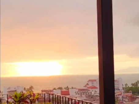 Watching the sunset in Puerto Vallarta Mexico