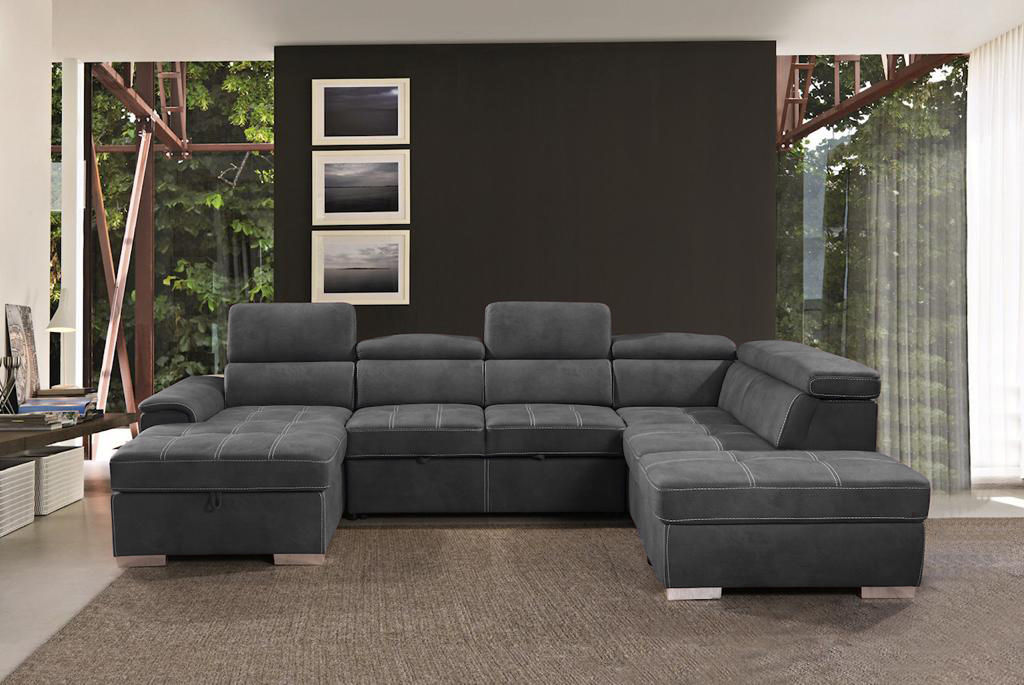 KUZI SECTIONAL STYLE PULLOUT SOFA BED