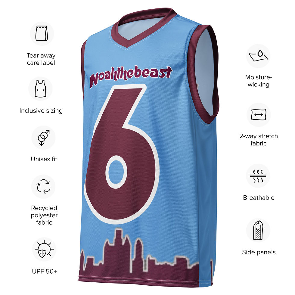 Thumbnail: Recycled unisex basketball jersey