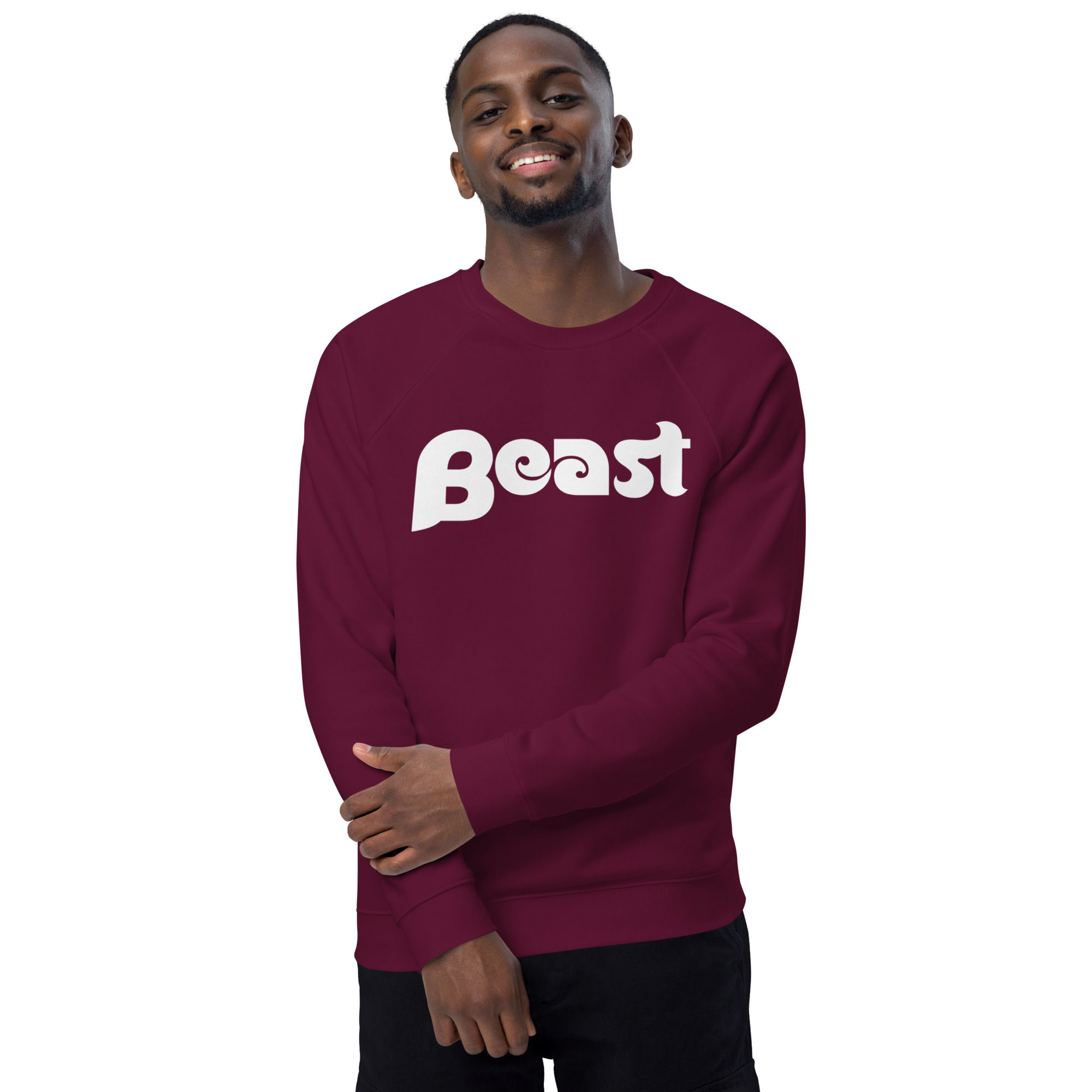 Unisex organic raglan sweatshirt