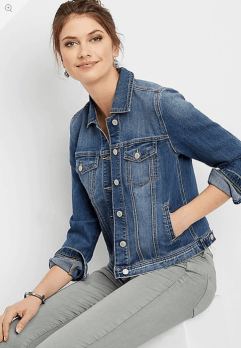 Traditional Medium Wash Denim Jacket