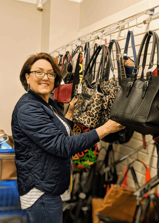 Used bags and purses from consignment store or thrift shop