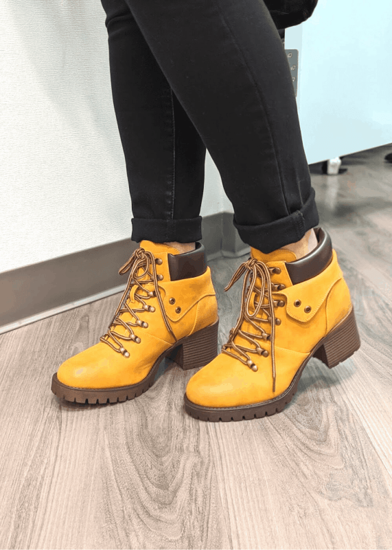 Lug sole hiker boots with cute heel from Maurices