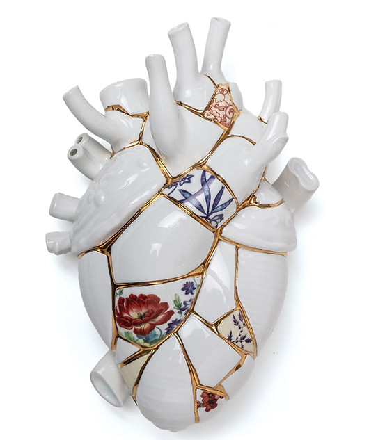Kintsugi vase coeur 