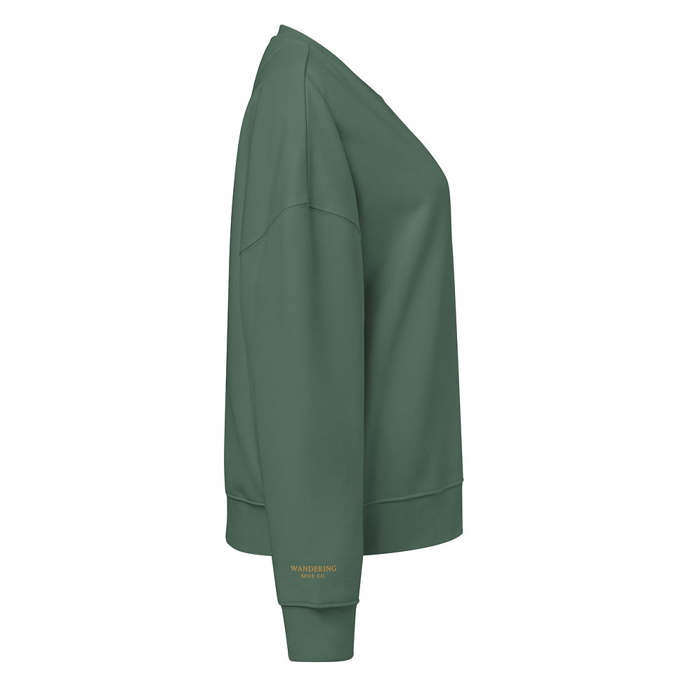 Thumbnail: Faith Moves Mountains Women’s organic crew neck sweatshirt